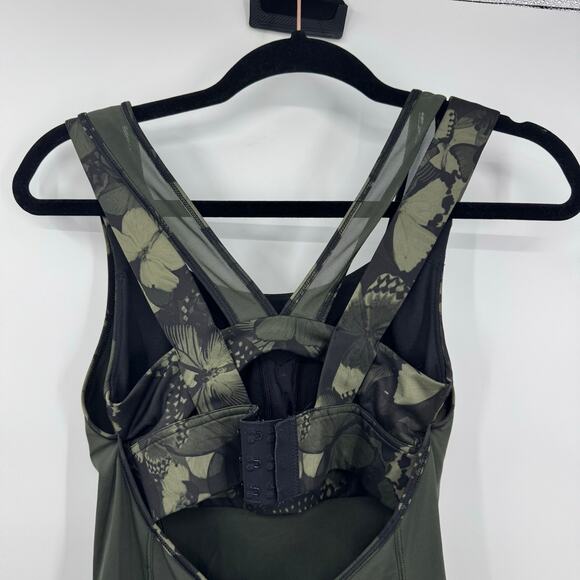 Lululemon Super Sport Tank Top 6 Mesh Gator Green Biggie So Fly Butterfly Bra - Picture 5 of 7